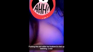 Fucking Pawg Milf While Husband Tied Up & Posted On His Snapchat Story! My snap is fridaystripper