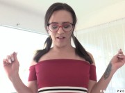 Preview 1 of Alex More Glasses Wearing Slut Gets Big Load
