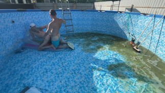 My boss filmed me fucking me in the pool - 397