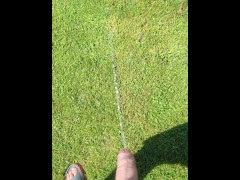 pulling it out and peeing