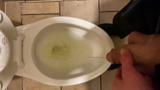 Pisse rapide dans les toilettes publiques