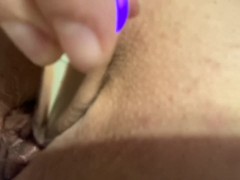 Roberta Rides Plays with her Clit using a Vibrator
