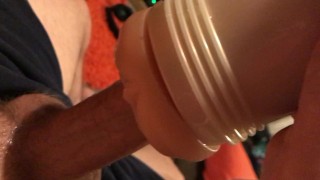 Fleshlight riding my cock and making me cum