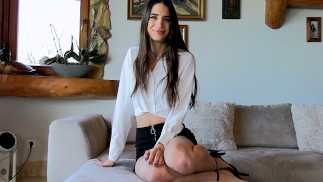 Candie Luciani - French Beauty DEEP THROATS Before Fuck and Facial - Danube Darlings