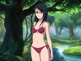 sarada rising, hanabi, naruto hentai, tsunade