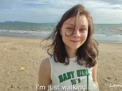Hooking Up At The Beach - Cutie Makes Him Cum THREE TIMES ! - Screenshot 1 of 16 - Extreme
