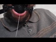 Preview 5 of Spit dropping off my gagged mouth
