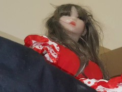 Nicole se mete toda mi verga y le limpio su boquita por tanto meco que le eche