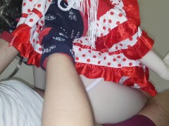 Finge ser una santa pero esa tanga y su forma de dar sentones la delata