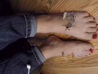 exclusive, tattooed women, feet fetish, self feet worship