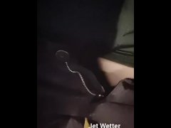 (M) Slow motion of desperation jeans wetting