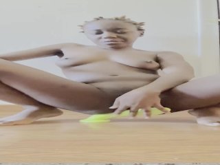 ebony, solo female, toys, sexy dick riding