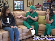 Preview 4 of Become Doctor Tampa As Mara Luv Signs up For Strange Electrical E-Stim & Orgasm Experiments With Ari