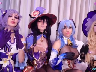 Genshin Orgy Party by Octokuro, Purple Bitch, Leah Meow and Sia Siberia