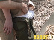 Preview 5 of ScoutBoys Hairy scoutmaster seduces and breeds horny twink