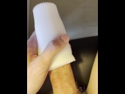 Preview 1 of 4K POV cumming four times in a row using Tenga 3D. Multiple ruined orgasms