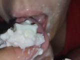 FOOD FETISH Whipped cream on dick