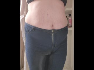Sissy wets herself in the shower