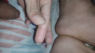 Cum from my hands straight to a package o lubed condoms