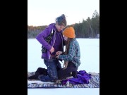 Preview 1 of Sex on a frozen lake - RosenlundX - Vertical