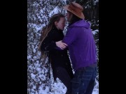 Preview 1 of Sex in the winter forest while the snow is falling - RosenlundX - Vertical