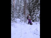 Preview 2 of Sex in the winter forest while the snow is falling - RosenlundX - Vertical