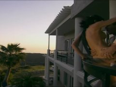 Romantic stud screws his wife hard on the balcony