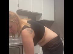 Master’s pet cleans dishes (iPhone shot)