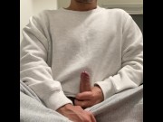 Preview 2 of A crazy psycho Japanese pervert tasting his own milk after jerking off at 4 in the morning