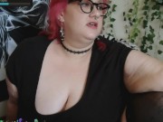 Preview 4 of Pt 3 July 30 Camshow Archive BBW Camgirl Poppy Page plays with glass toy, big pussy lips, Lovense