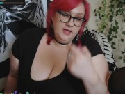 Preview 5 of Pt 3 July 30 Camshow Archive BBW Camgirl Poppy Page plays with glass toy, big pussy lips, Lovense