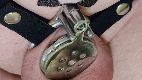 Flat chastity & Deep urethral sounding.