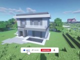 How to build a Modern House with a Pool in Minecraft