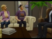 Preview 1 of SheMale StepMom Catches Her StepSon Masturbating Sims 4 - SluttySims