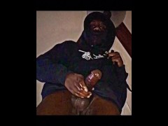 Dick on a leash!-3- big ebony cock being walked like a dog on a leash
