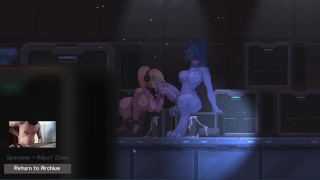Zetria grande rubia grande pecho hentai juego futanari