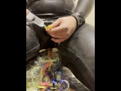 Catheterization and pony tail plug