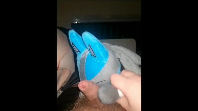 Lucario goes hard on master and gives handjob
