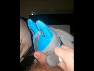 Lucario goes hard on master and gives handjob