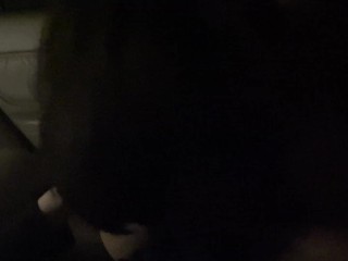 Getting Blown in the Car after Party by a Busty Brunette