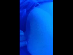 Playing with my big tits.