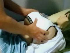 Fucking And Cumming big tits Sex doll - schoolgirl costume