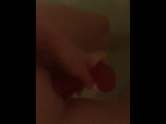 Dildo fuck in the bath