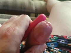 Self Edging With Pre Cum and a Toy Makes Me Shoot