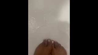 He makes me wash my feet