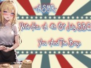 Preview 1 of ASMR! [RolePlay] Wife Has A 4th Of July BBQ For You And The Guys [F4M/Binaural]