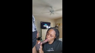 Customer Service Worker Swallowing Dick