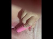 Preview 6 of My First Orgasm on Camera! He loves how wet I get my pussy with my OG pink vibrator!!