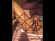 Preview 2 of Faceless kitty making herself cum in the sun