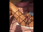 Preview 5 of Faceless kitty making herself cum in the sun